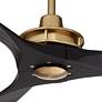 3_52" Windspun Soft Brass and Matte Black Ceiling Fan with Remote more views