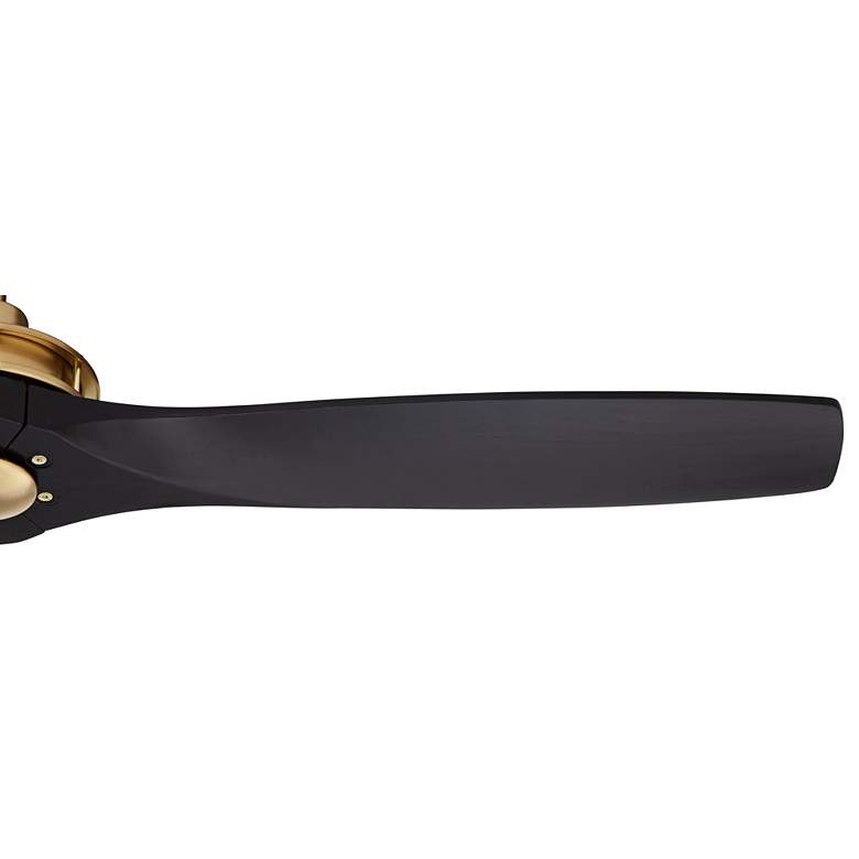 Image 4 52" Windspun Soft Brass and Matte Black Ceiling Fan with Remote more views
