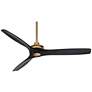 5_52" Windspun Soft Brass and Matte Black Ceiling Fan with Remote more views