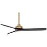 6_52" Windspun Soft Brass and Matte Black Ceiling Fan with Remote more views