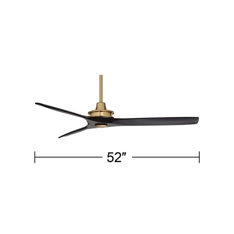 Image 7 52" Windspun Soft Brass and Matte Black Ceiling Fan with Remote more views