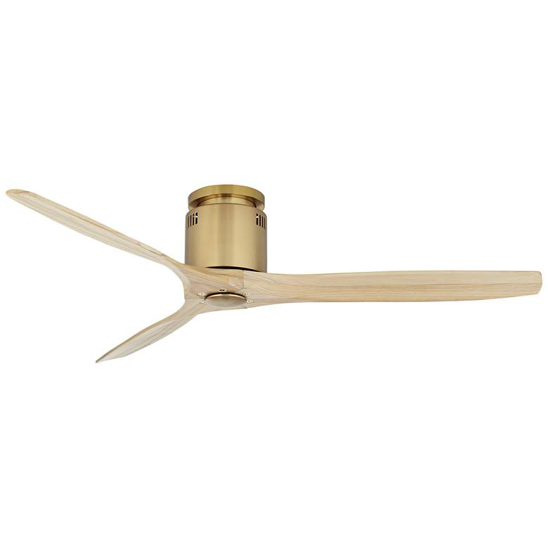 Image 2 52" Windspun Soft Brass DC Hugger Ceiling Fan with Remote
