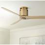 52" Windspun Soft Brass DC Hugger Ceiling Fan with Remote