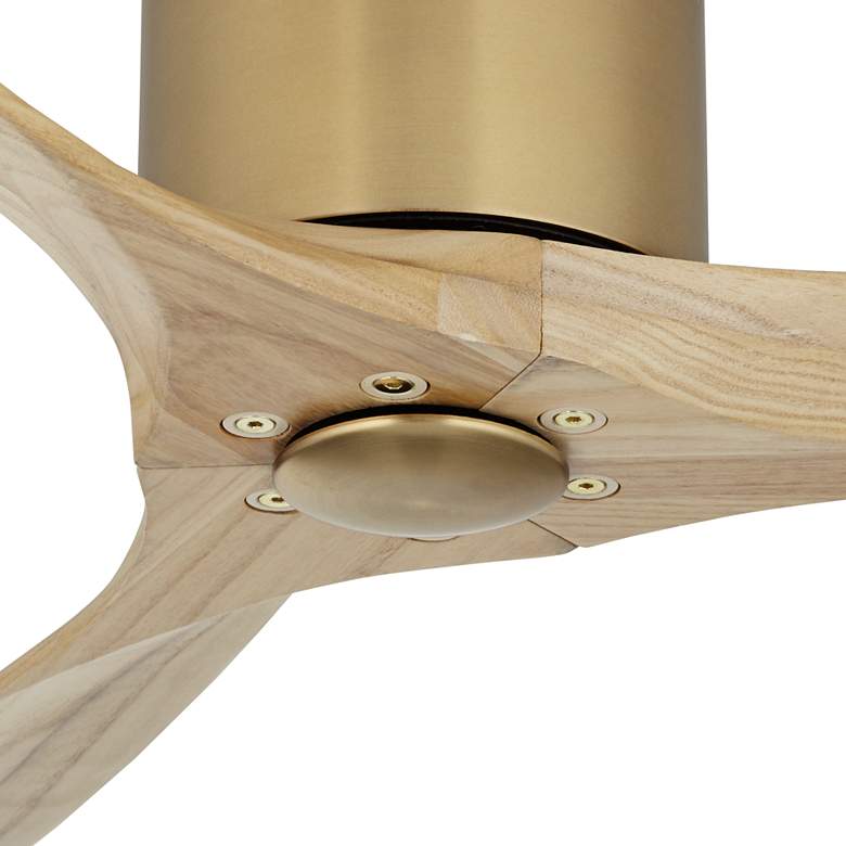 Image 3 52" Windspun Soft Brass DC Hugger Ceiling Fan with Remote more views