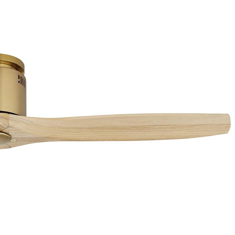 Image 4 52" Windspun Soft Brass DC Hugger Ceiling Fan with Remote more views