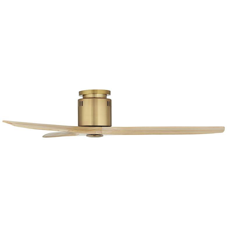 Image 7 52" Windspun Soft Brass DC Hugger Ceiling Fan with Remote more views