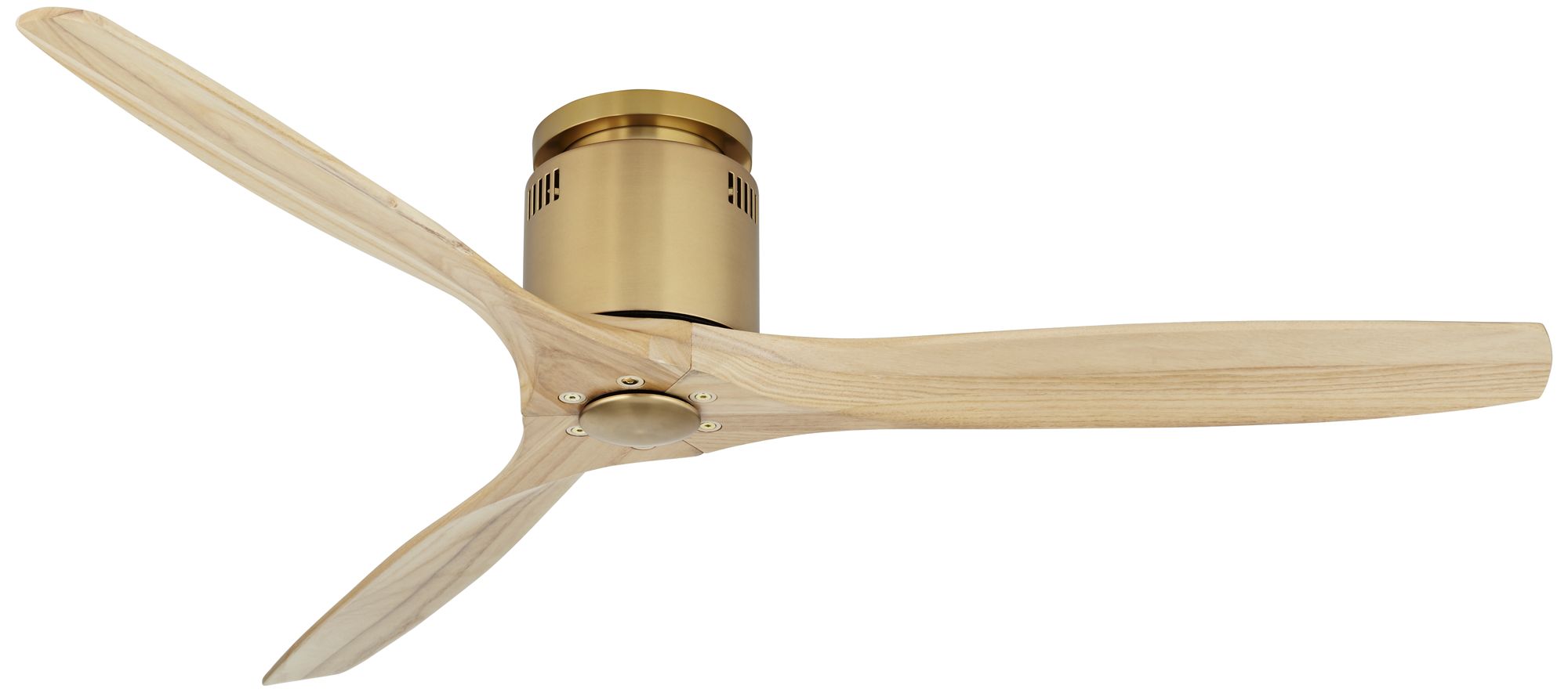 52" Windspun Soft Brass DC Hugger Ceiling Fan with Remote