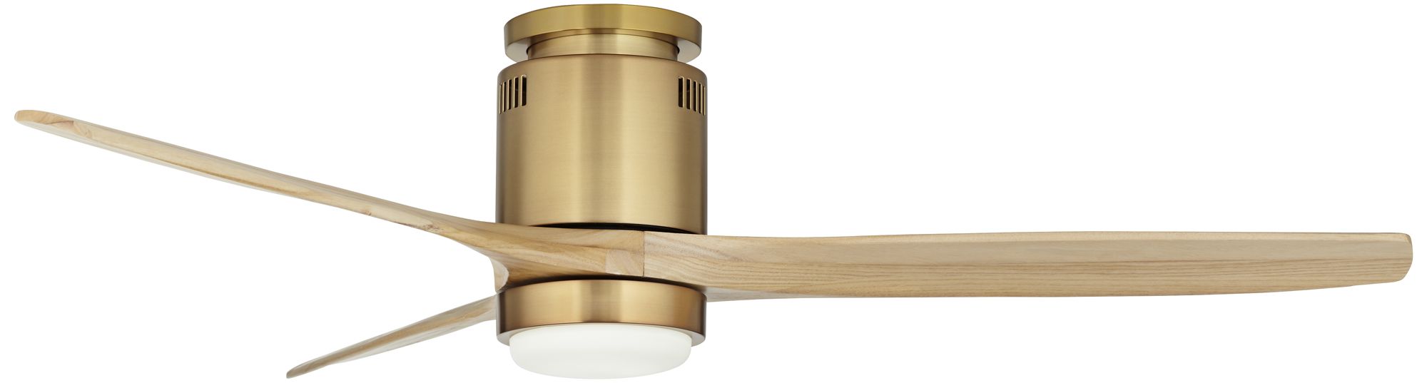 Image 6 52" Windspun Soft Brass LED DC Hugger Ceiling Fan with Remote more views