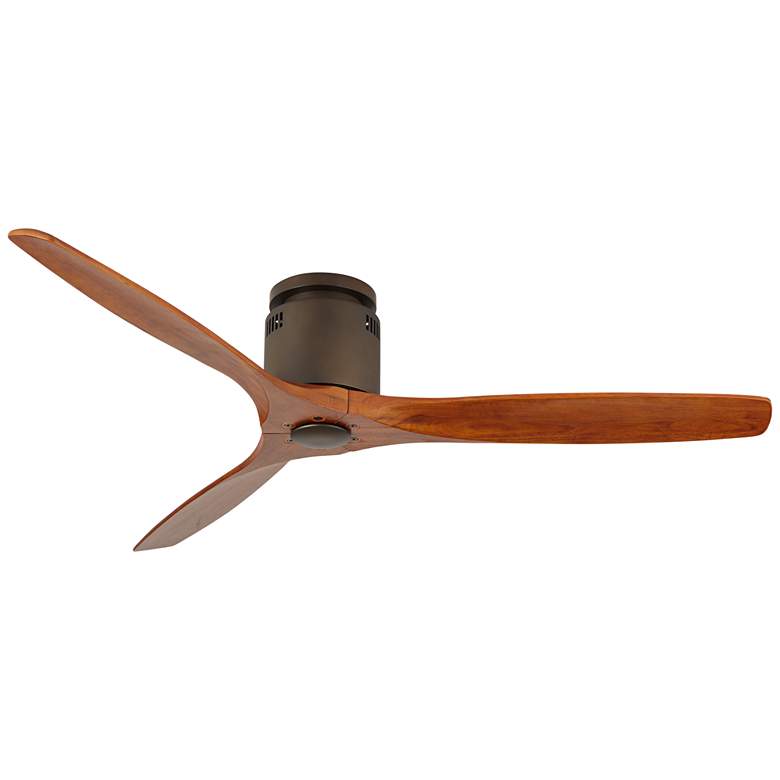 Image 2 52" Windspun Walnut Bronze DC Hugger Ceiling Fan with Remote