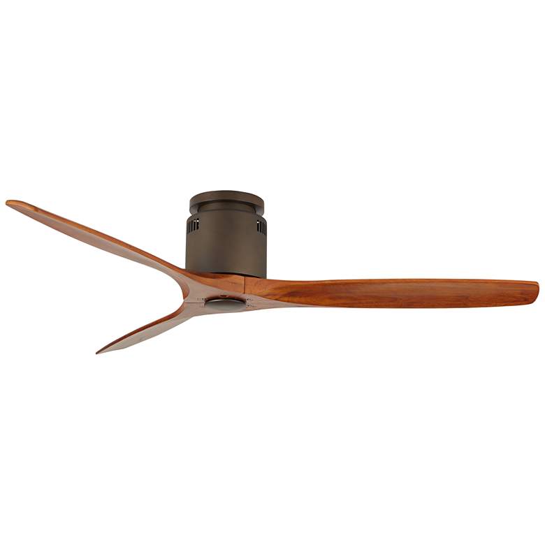 Image 7 52" Windspun Walnut Bronze DC Hugger Ceiling Fan with Remote more views