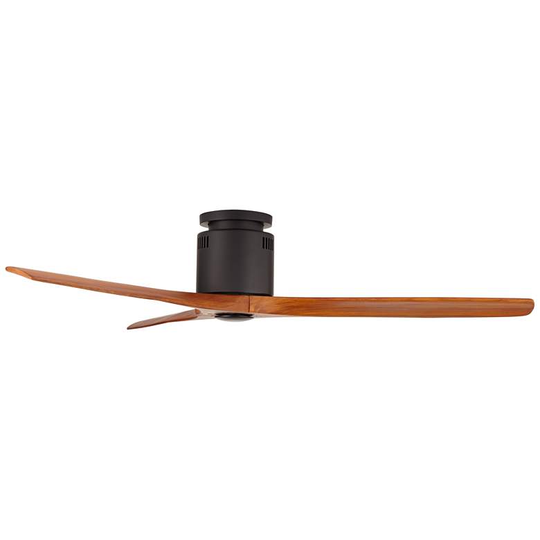 Image 6 52" Windspun Walnut - Matte Black DC Hugger Ceiling Fan with Remote more views