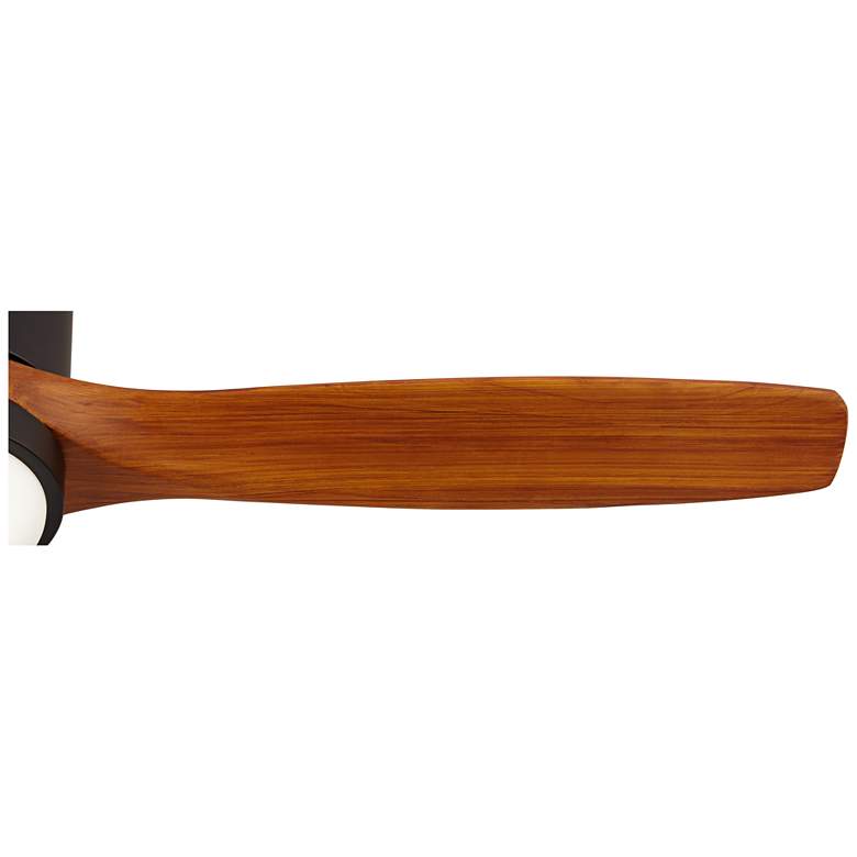 Image 3 52" Windspun Walnut Matte Black LED DC Hugger Ceiling Fan with Remote more views