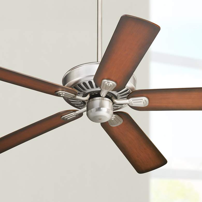 Image 1 52 inch Windstar II&#8482; Brushed Nickel Shaded Cherry Ceiling Fan