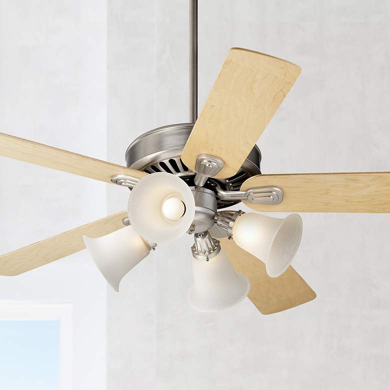 Image 1 52 inch Windstar II Maple and Frosted Glass Ceiling Fan