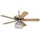 52" Windstar II Maple Crystal Rainfall LED Ceiling Fan