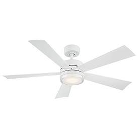 Image2 of 52" Wynd Matte White 2700K LED Smart Ceiling Fan