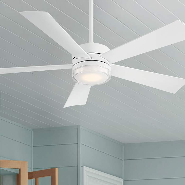 Image 1 52 inch Wynd Matte White 2700K LED Smart Ceiling Fan