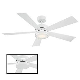 Image3 of 52" Wynd Matte White 2700K LED Smart Ceiling Fan more views