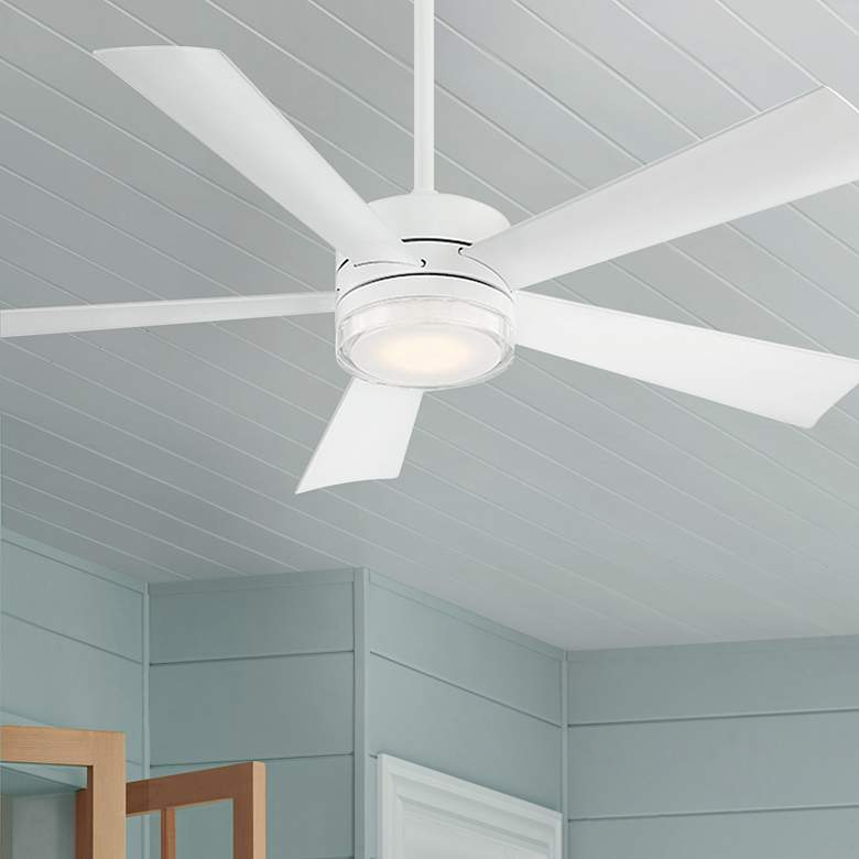 Image 1 52 inch Wynd Matte White 3500K LED Smart Ceiling Fan