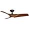 52" Zephyr Matte Black Koa 3500K LED Smart Ceiling Fan