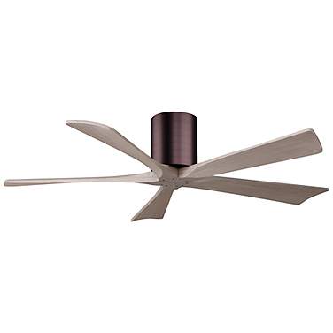 52" Irene-5H Brushed Bronze and Gray Ash Ceiling Fan