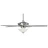 52" Journey Brushed Nickel Alabaster Glass LED Ceiling Fan with Remote