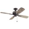 52" Kichler Eads Weathered Zinc Outdoor Pull Chain Patio Ceiling Fan