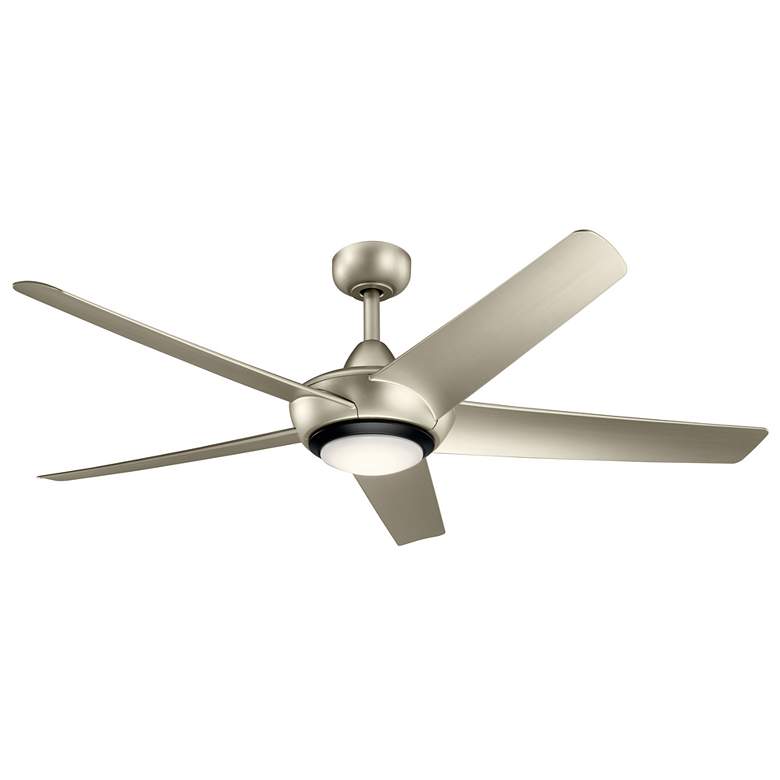 Image 2 52' Kichler Kapono Brushed Nickel LED Ceiling Fan with Remote