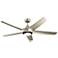 52' Kichler Kapono Brushed Nickel LED Ceiling Fan with Remote