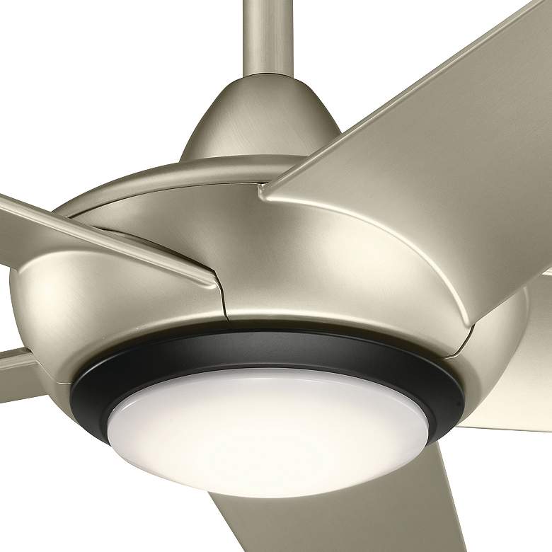 Image 3 52' Kichler Kapono Brushed Nickel LED Ceiling Fan with Remote more views