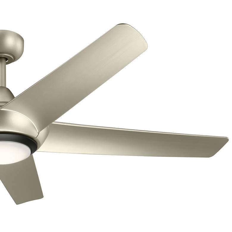 Image 4 52' Kichler Kapono Brushed Nickel LED Ceiling Fan with Remote more views