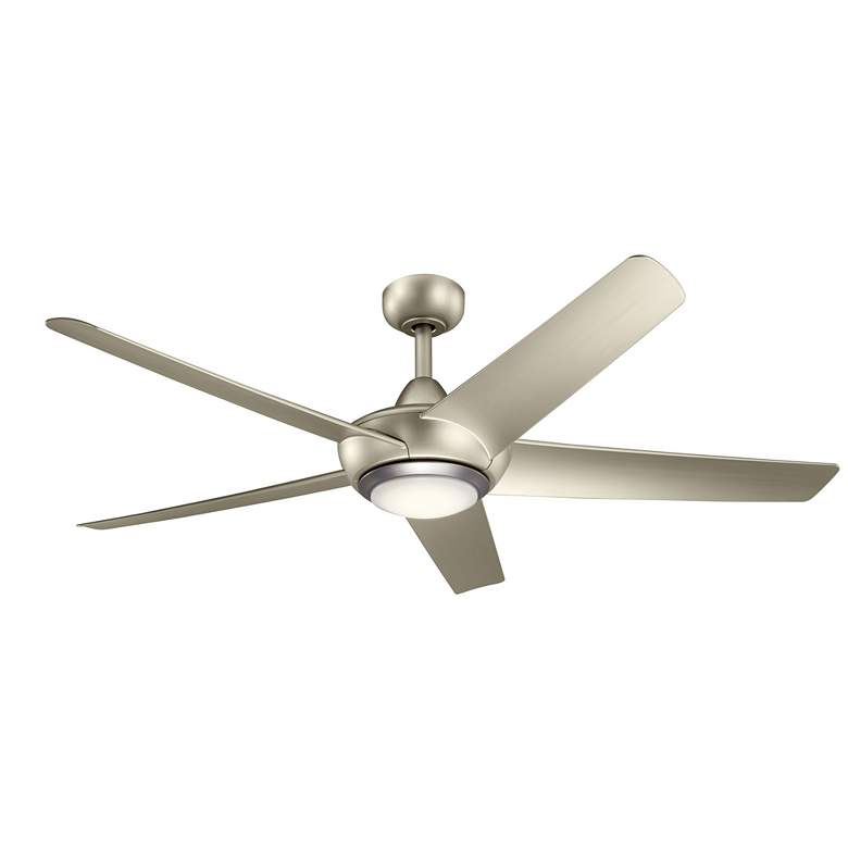 Image 5 52' Kichler Kapono Brushed Nickel LED Ceiling Fan with Remote more views
