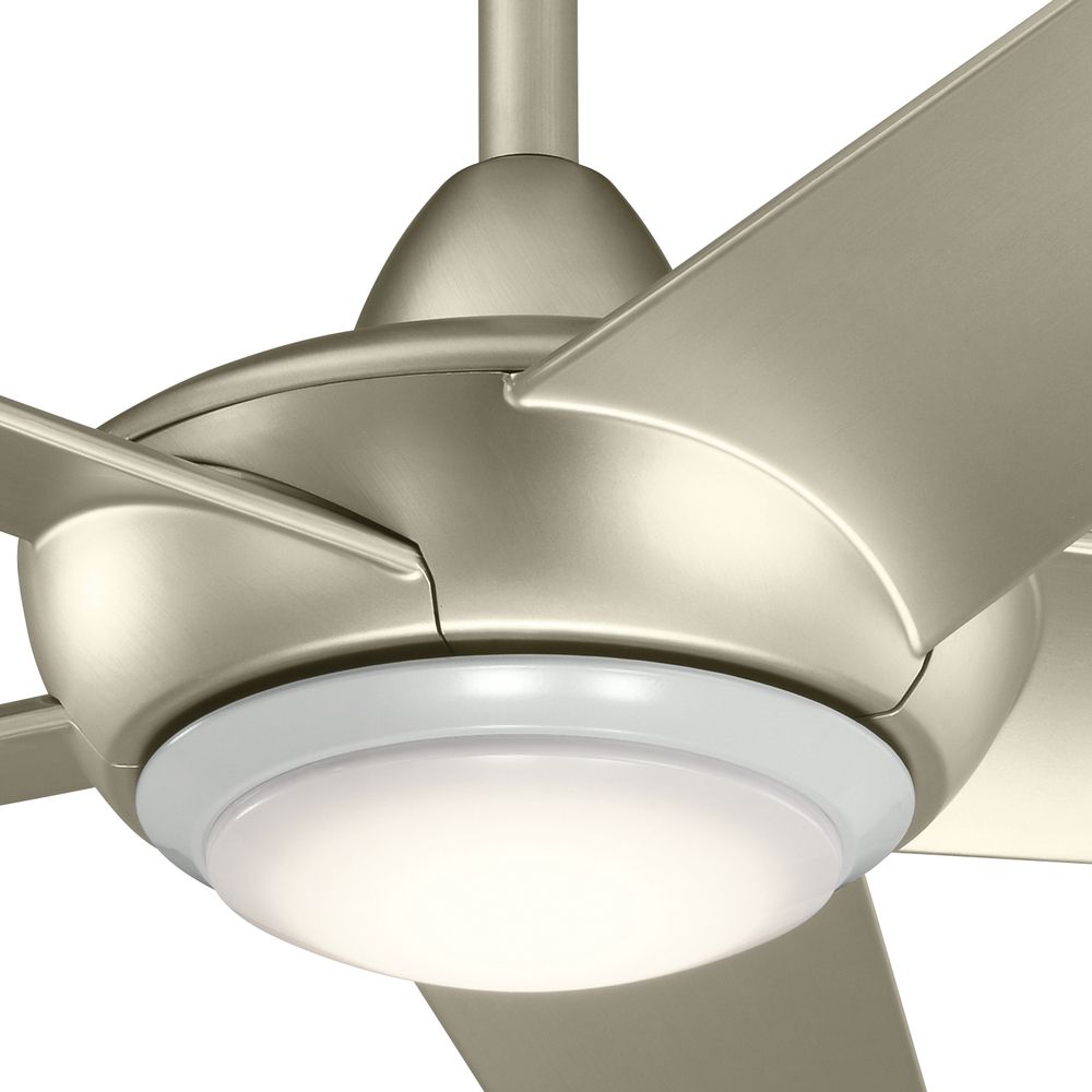 52' Kichler Kapono Brushed Nickel LED Ceiling Fan with Remote
