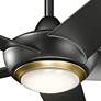 52&#39; Kichler Kapono LED Satin Black Indoor Ceiling Fan with Remote