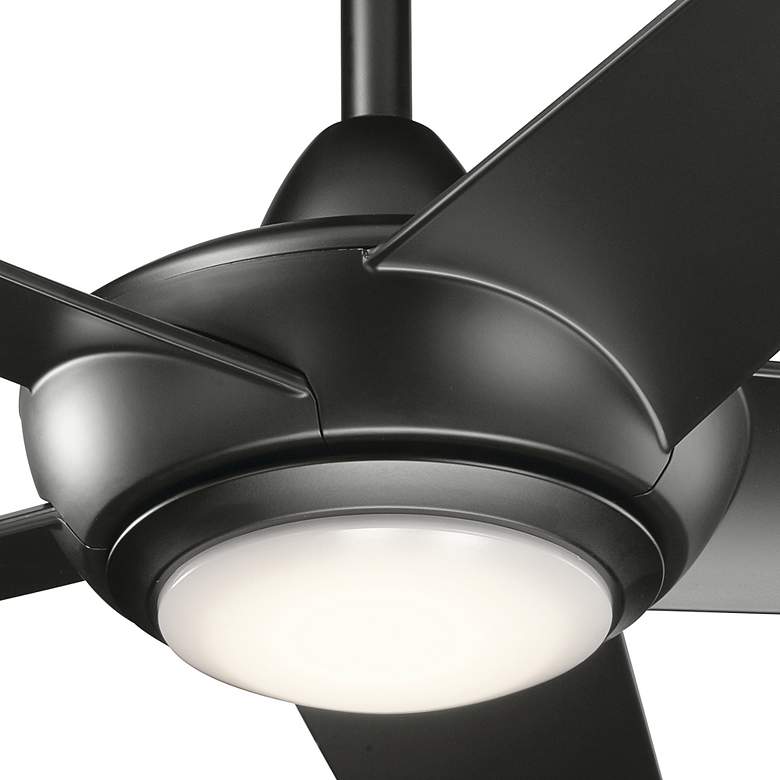 Image 5 52' Kichler Kapono LED Satin Black Indoor Ceiling Fan with Remote more views