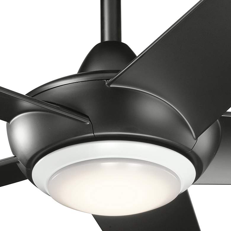 Image 6 52' Kichler Kapono LED Satin Black Indoor Ceiling Fan with Remote more views