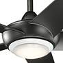 52&#39; Kichler Kapono LED Satin Black Indoor Ceiling Fan with Remote