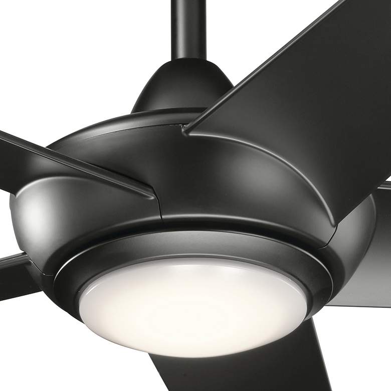 Image 7 52&#39; Kichler Kapono LED Satin Black Indoor Ceiling Fan with Remote more views