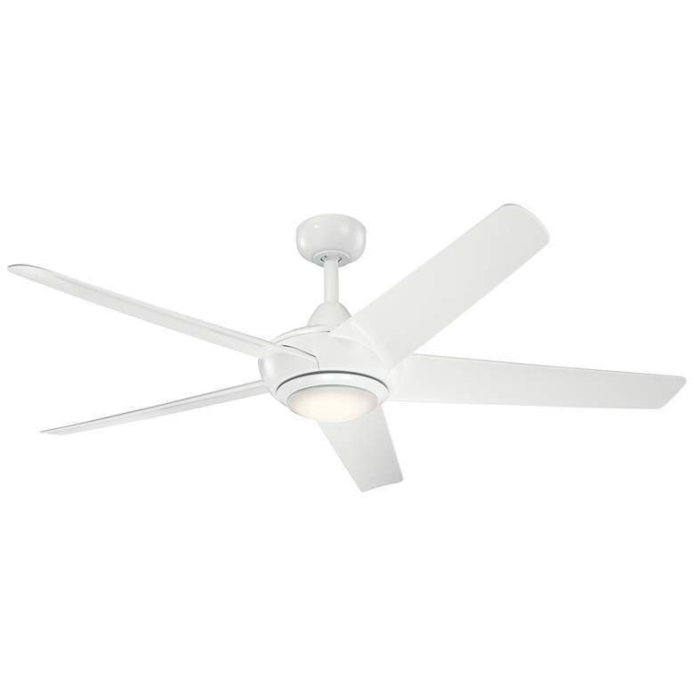 Image 2 52' Kichler Kapono White Finish LED Ceiling Fan with Remote