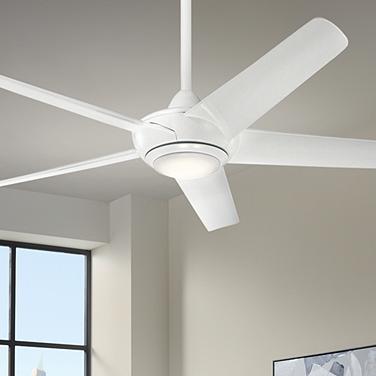 52' Kichler Kapono White Finish LED Ceiling Fan with Remote