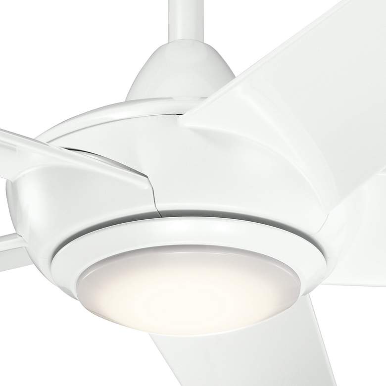 Image 4 52' Kichler Kapono White Finish LED Ceiling Fan with Remote more views