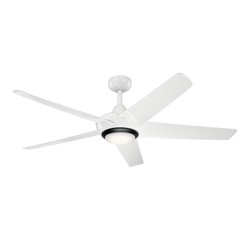 Image 5 52' Kichler Kapono White Finish LED Ceiling Fan with Remote more views