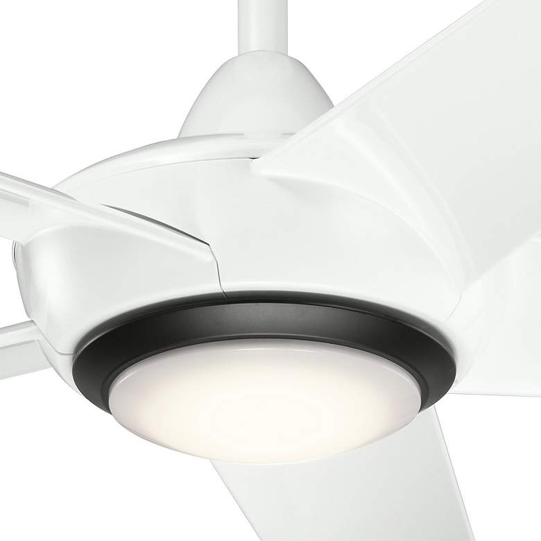 Image 6 52' Kichler Kapono White Finish LED Ceiling Fan with Remote more views