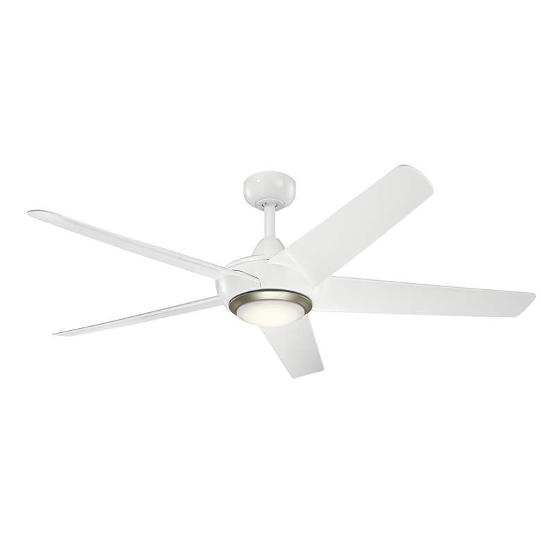 Image 7 52' Kichler Kapono White Finish LED Ceiling Fan with Remote more views