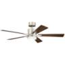 52" Kichler Lucian Brushed Nickel LED Ceiling Fan with Wall Control