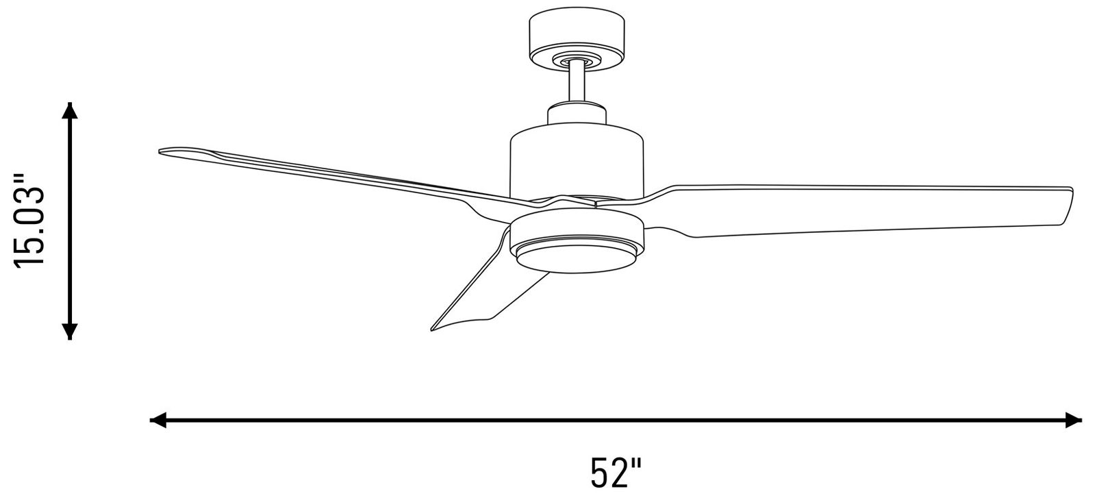 Image 3 52" LED Ceiling Fan in Matte Black more views