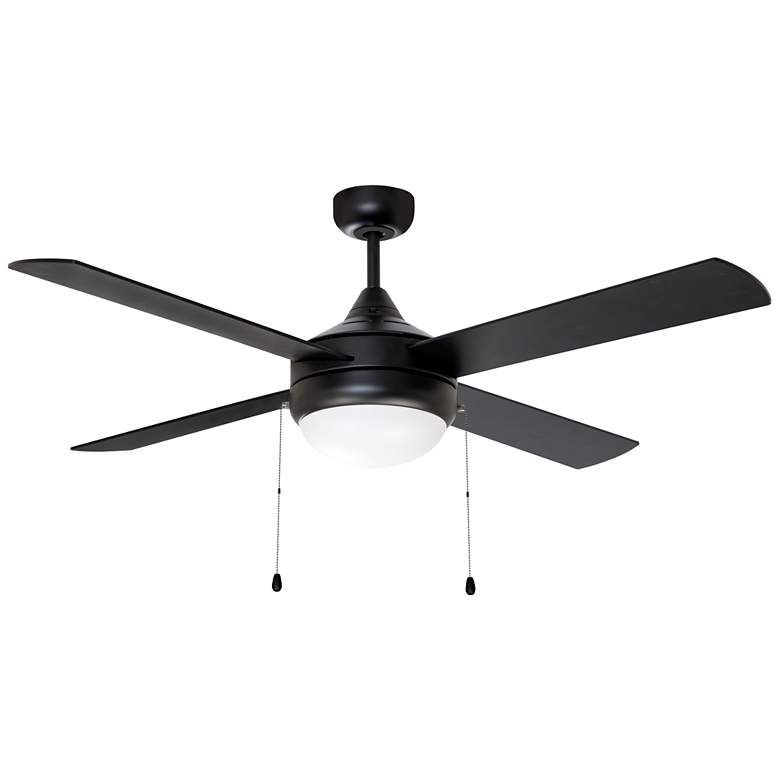 Image 1 52" Maxim Quattro Black 4-Blade Ceiling Fan