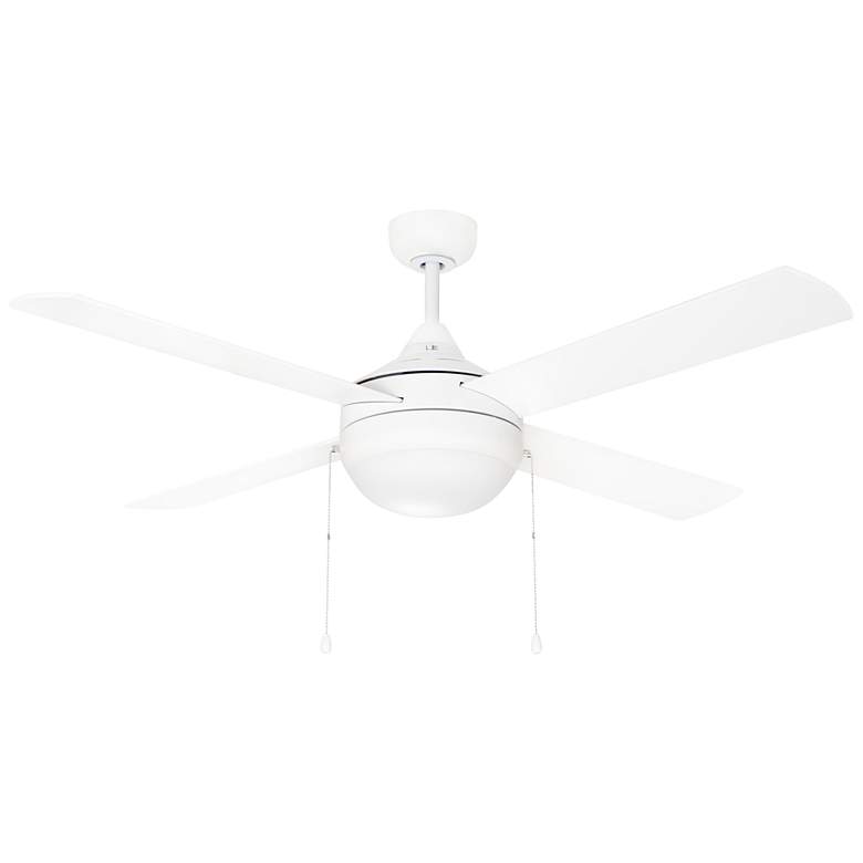 Image 1 52" Maxim Quattro Matte White 4-Blade Ceiling Fan
