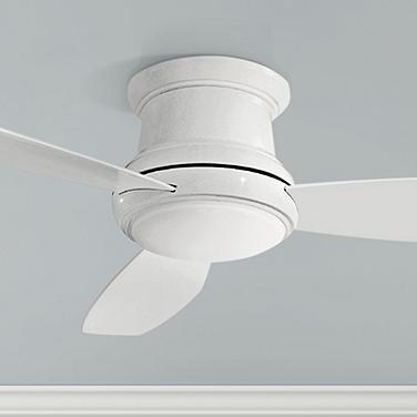 52" Minka Aire Concept II White Flushmount LED Ceiling Fan with Remote