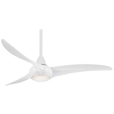 52" Minka Aire Light Wave Modern White Ceiling Fan with Remote Control